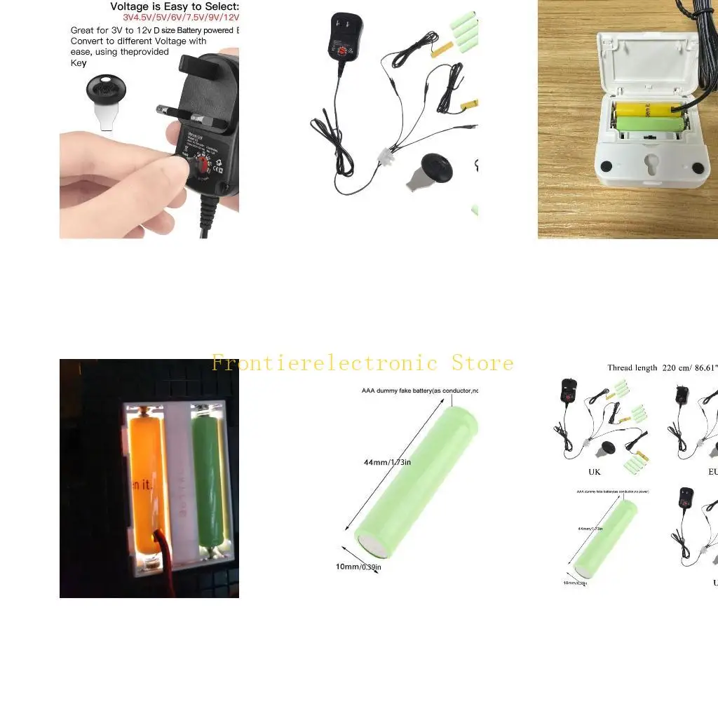 

G8DB AC100-240V до 3V 4.5V 6V 9V 12V AAA Кабель-пустышка для батареи со светодиодной подсветкой для радиоигрушки