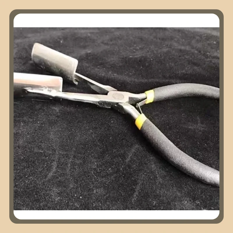Leaf Vein Pliers with Serrated Jaw for Glass Blowing Lampwork Bead Making Tool Essential for Glass Art Craft