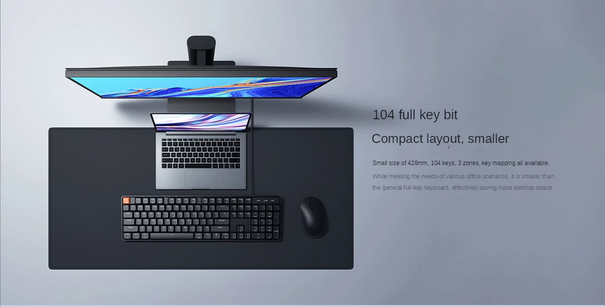 Xiaomi Mijia Wired Mechanical Keyboard 104 Key Green Axis Red Axis Desktop Computer Notebook Game Player Keyboards Backlight