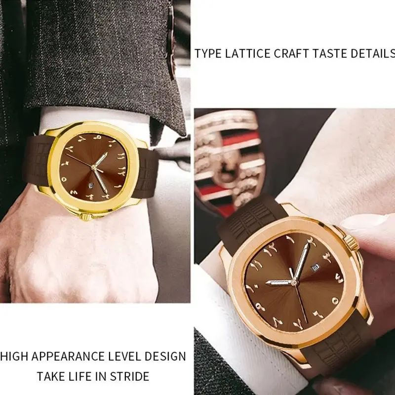Newly Launched Silicon Strap Sports Watch Men's Watch Waterproof Night Light Date Men's Business Watch Customizable Brand