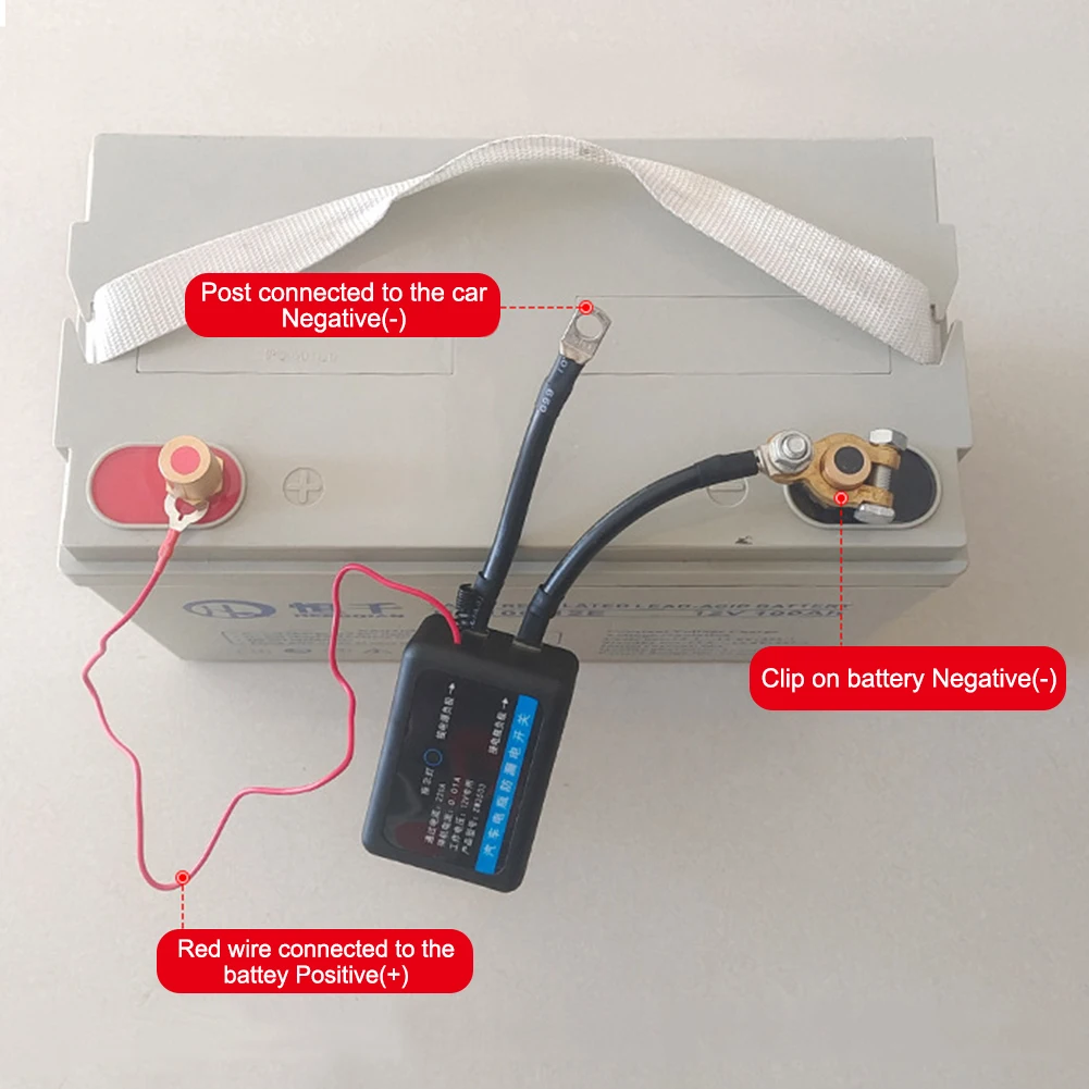 DC 12V Remote Battery Disconnect Switch 260A Kill Switch Automatic Power Off Prevent Battery Drain With Remote For Car Truck SUV