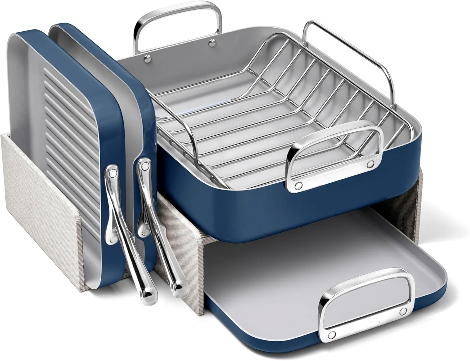 

Square Cookware Set - Square Pans Set - Perfect for Griddling, Toasting, Searing, Roasting, and More - Non-Stick Ceramic