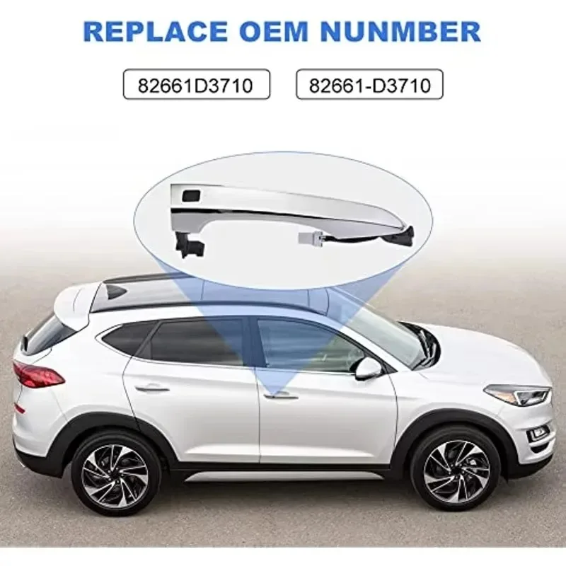 

2*pcs 82651-D3710 82661-D3710 For Hyundai Tucson 2016 2017 2018 2019 Exterior Front Door Handle Smart Key Handle Car Accessories