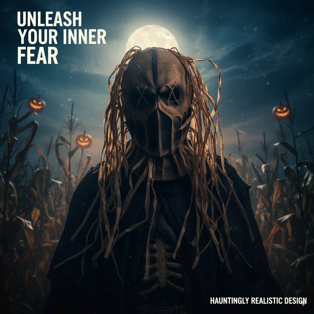 

Страшная маска на всю голову с реалистичной краской, жуткий дизайн пугала для косплея, вечеринки, маскарада или использования с привидениями