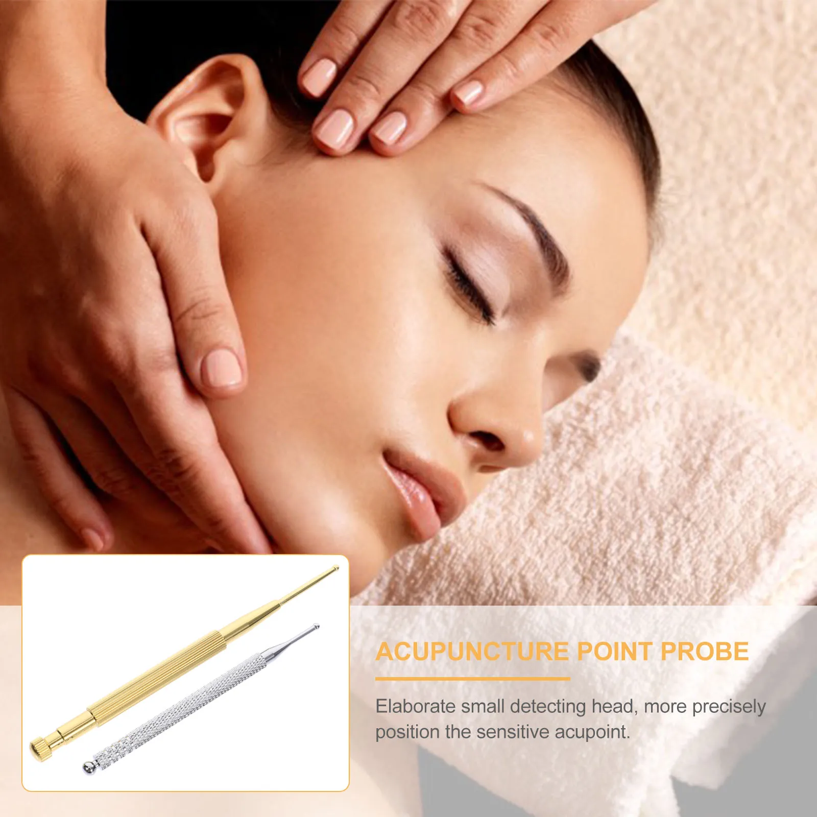 4Pcs Stainless Steel Ear Acupoint Probe Pen for Precise Ear Point Detection Acupressure Massage Therapy Body Point Locator Tool