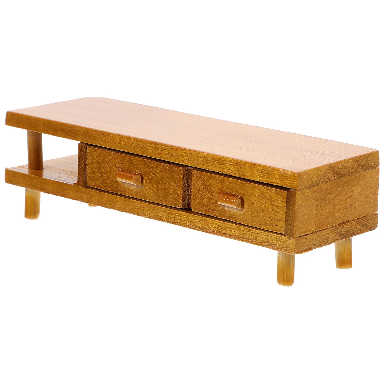

Mini TV Cabinet Wooden Furniture Decoration Mini House Accessories Cute Miniature Ornament for Home Landscaping Scene Layout