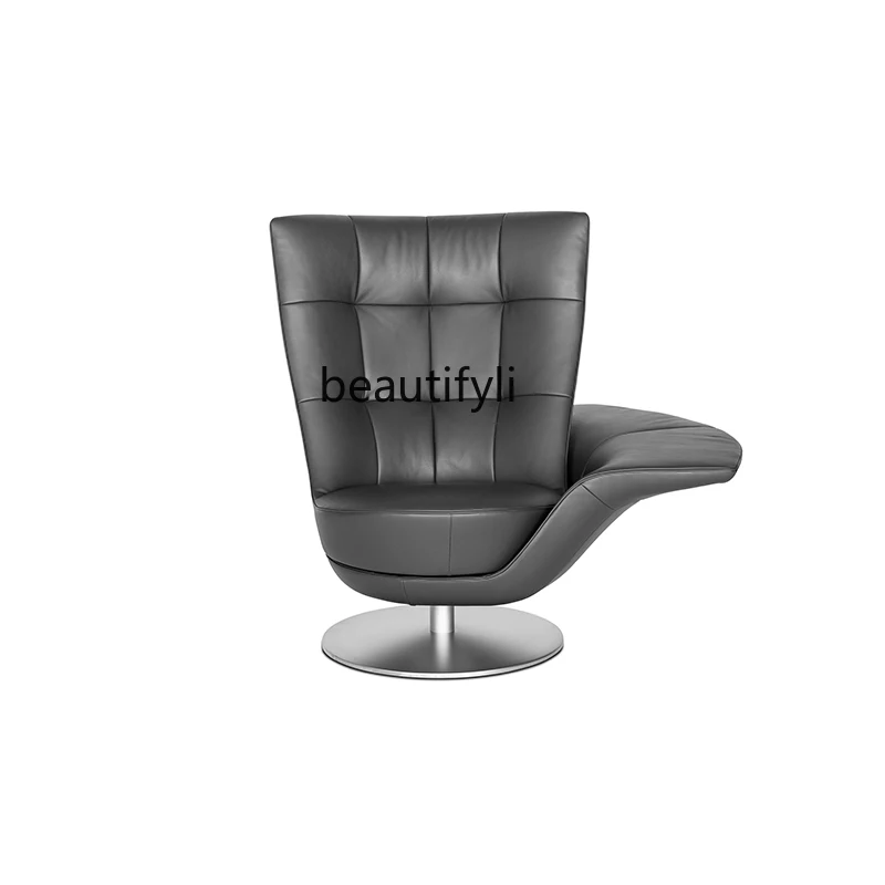 

Post-Modern Light Luxury Art Style Designer Rotating Arm Armchair Villa Hotel High Backrest Recliner