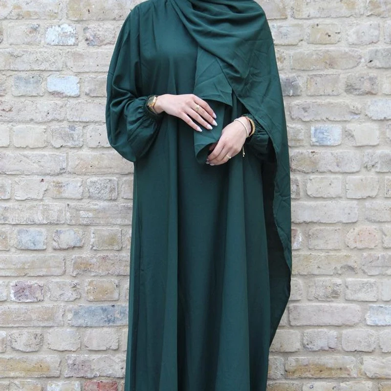 

Ramadan Muslim Hooded Abaya Dress Women Eid Mubarak Long Khimar Robe DubaiTurkey Islam Muslim Dress Kaftans Abayas Vestido