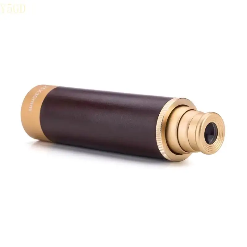 

Y5GD Metal Spyglass Pirate Monocular Waterproof Pocket Mini Monocular 25x30 Zoomable Collapsible Vintage