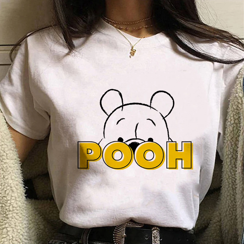 Disney Women T-shirt Cute Tigger Print Fashion Tops Female Tshirt Comfy Casual Tees Winnie The Pooh Cartoon Harajuku Clothes