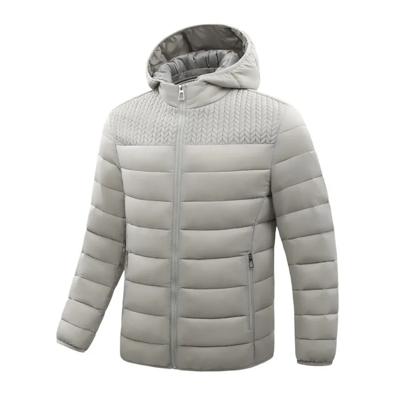 Chaqueta acolchada con capucha para hombre, abrigo grueso y cálido de Color sólido, informal, holgado y cómodo, talla grande, otoño e invierno, novedad de 2024