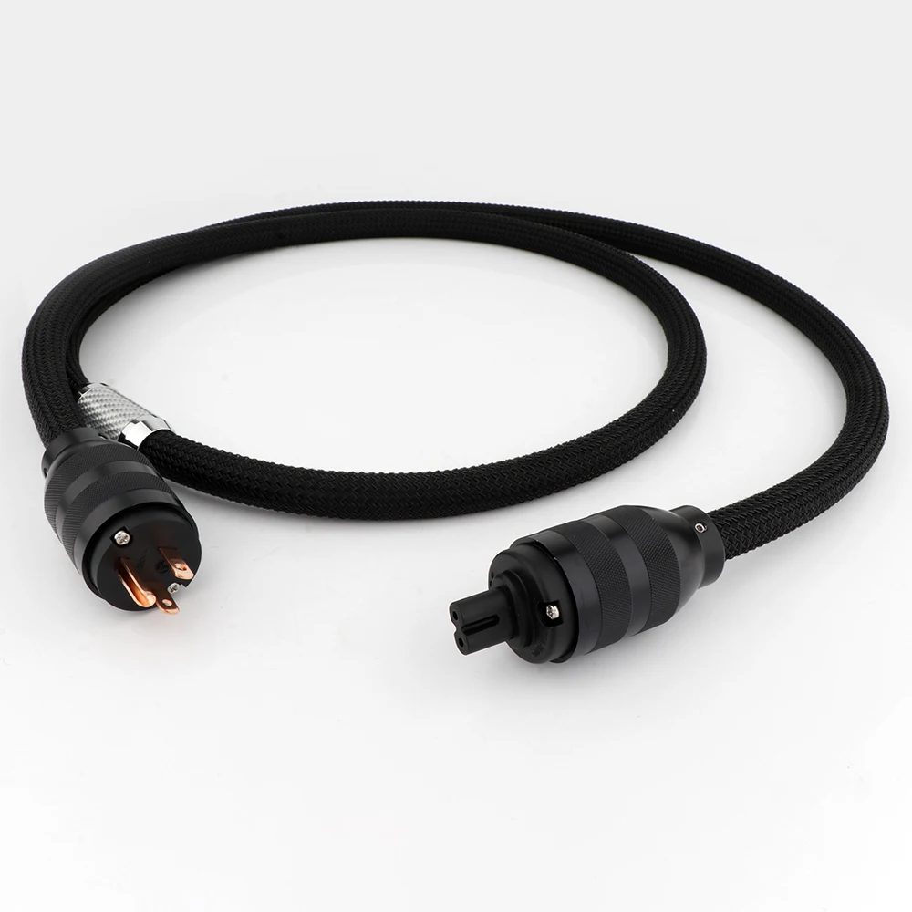 Hifi-Audio-Stromkabel Figure8 C7 OCC Stromkabel Audiophile US Schuko Netzkabel Kohlefaser-Pant-Kabel für Lautsprecher Verstärker CD – Detail 5