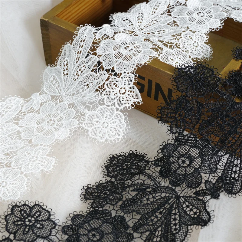 1 yard Venice Lace Trim with Flower and Leaf Hollow Polyester leaf lace for Home Decor DIY crafts Bridal Altered Couture