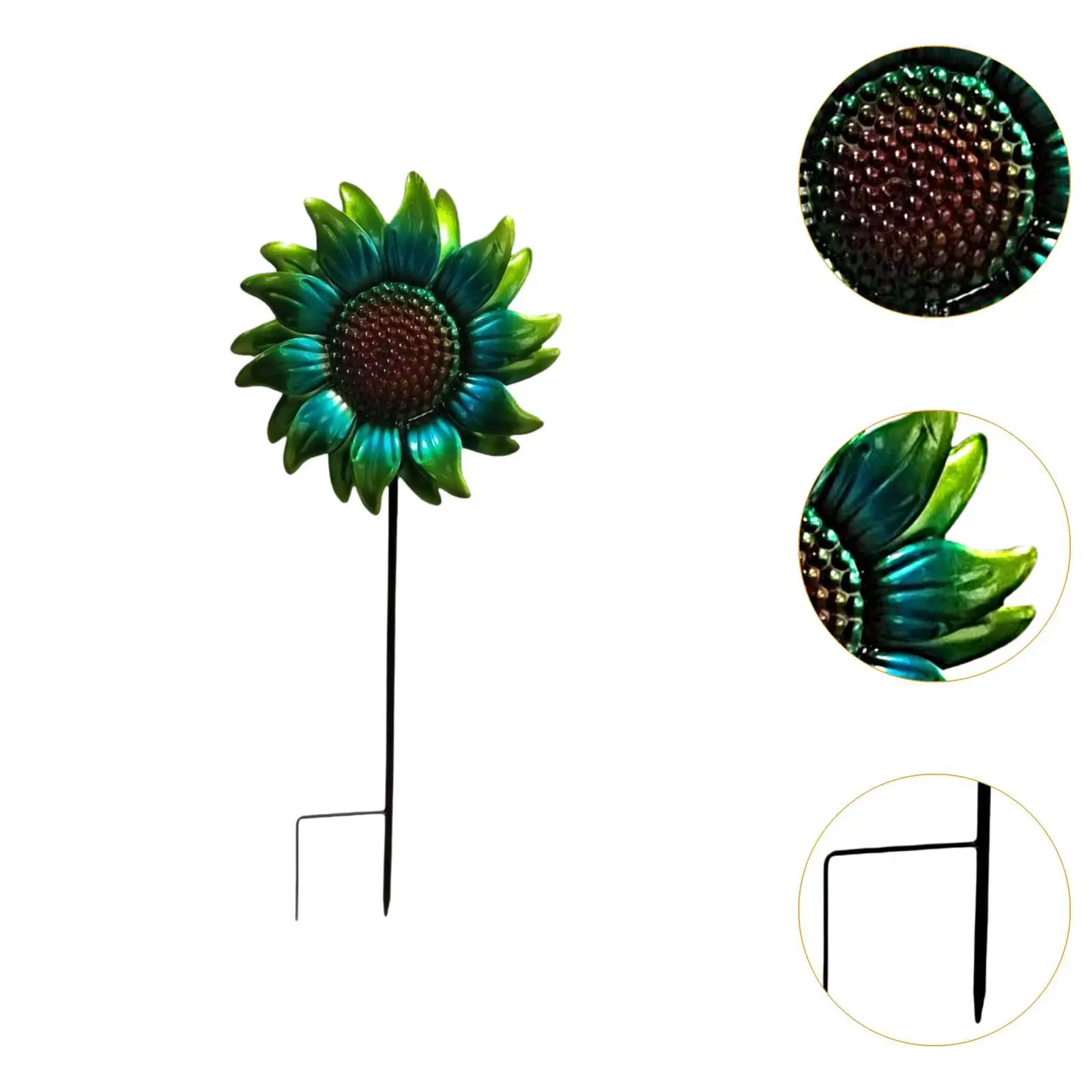Sunflower Garden Stake Garden Decor for Outside Portable Stylish Rustic Spring
