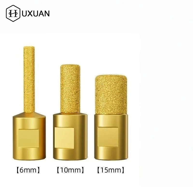 1Pcs High Efficiency Edges Trimming And Grooving Tool Round Shank Vacuum Brazed Burr Rotary Grinding Head For Angle Grinder