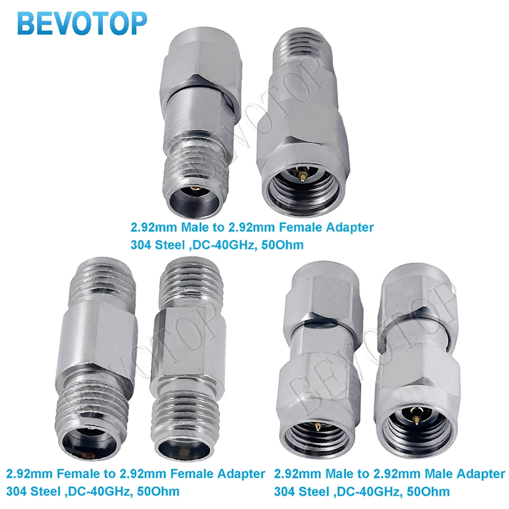 5Pcs 2.92MM Adapter Female to Male Female to Female Adapter 304 Steel VSWR≤1.2 DC-40GHz High Frequency Connector High Quality