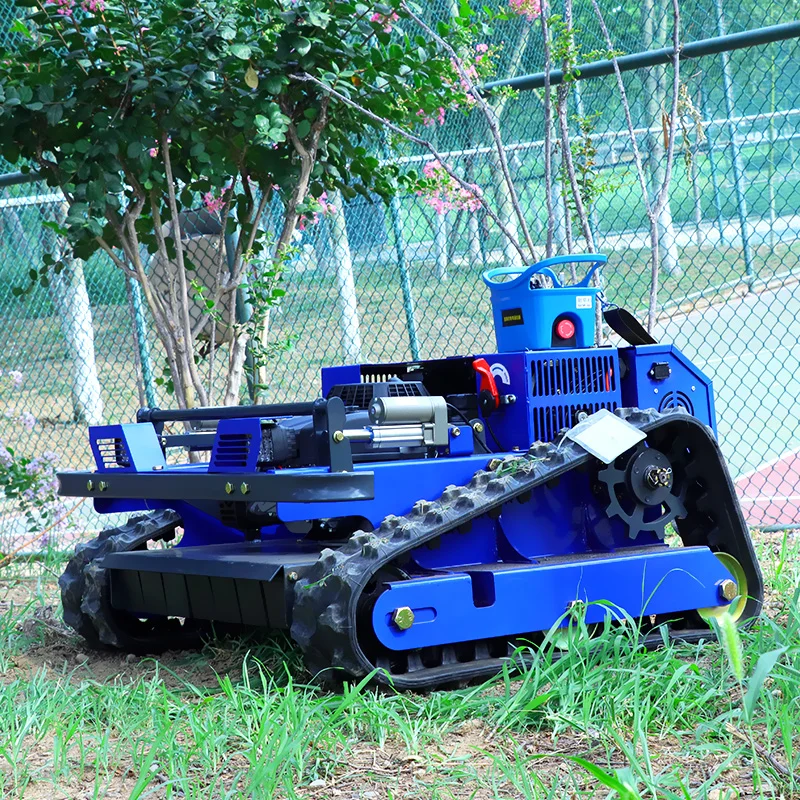 Low price cordless automatic remote control lawn mower power supply adjustable cutting height golf course industrial