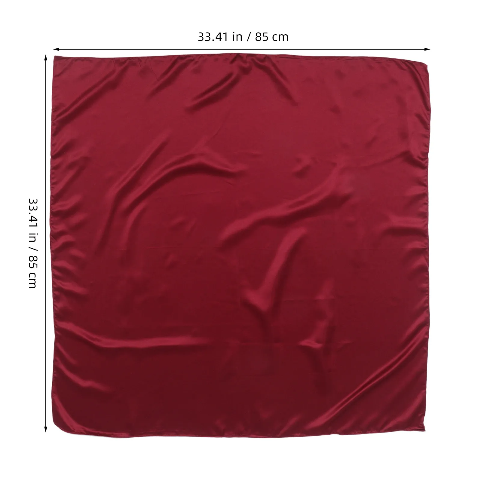 Satin Ethnic Head Wrap Red Square Scarf 180x180cm Lightweight Neck Scarf Versatile Bandana Western Accessories