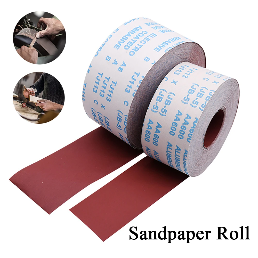 

1M Sandpaper Roll Emery Cloth Sanding Abrasive Sheets 60-800 Grit For Drum Sander Woodworking Automotive Metal Sanding Polishing