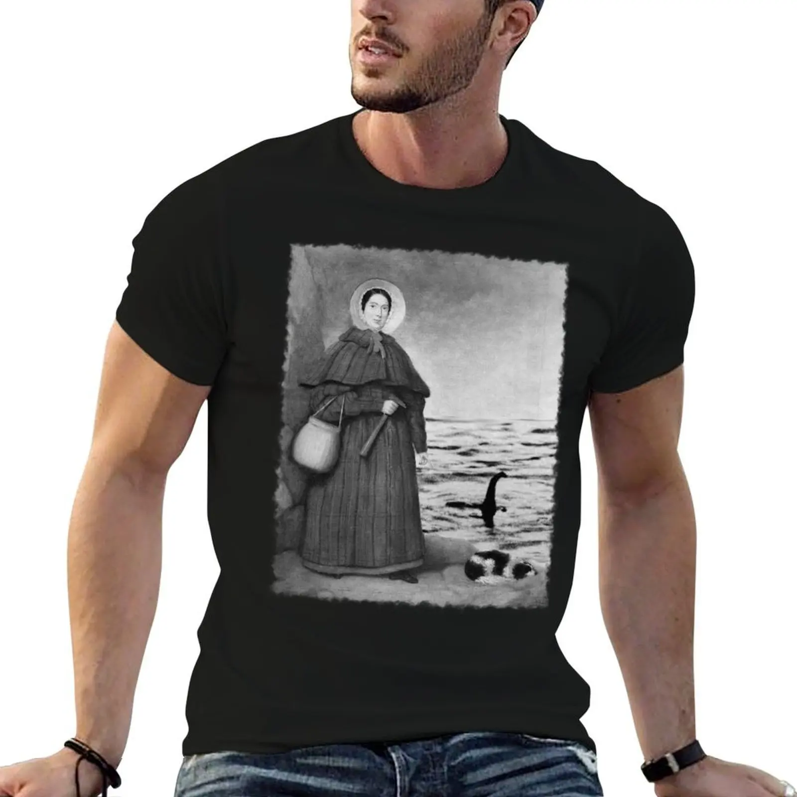 

Mary Anning at Loch Ness T-Shirt t shirts with prints funny t shirts cotton T-Shirt