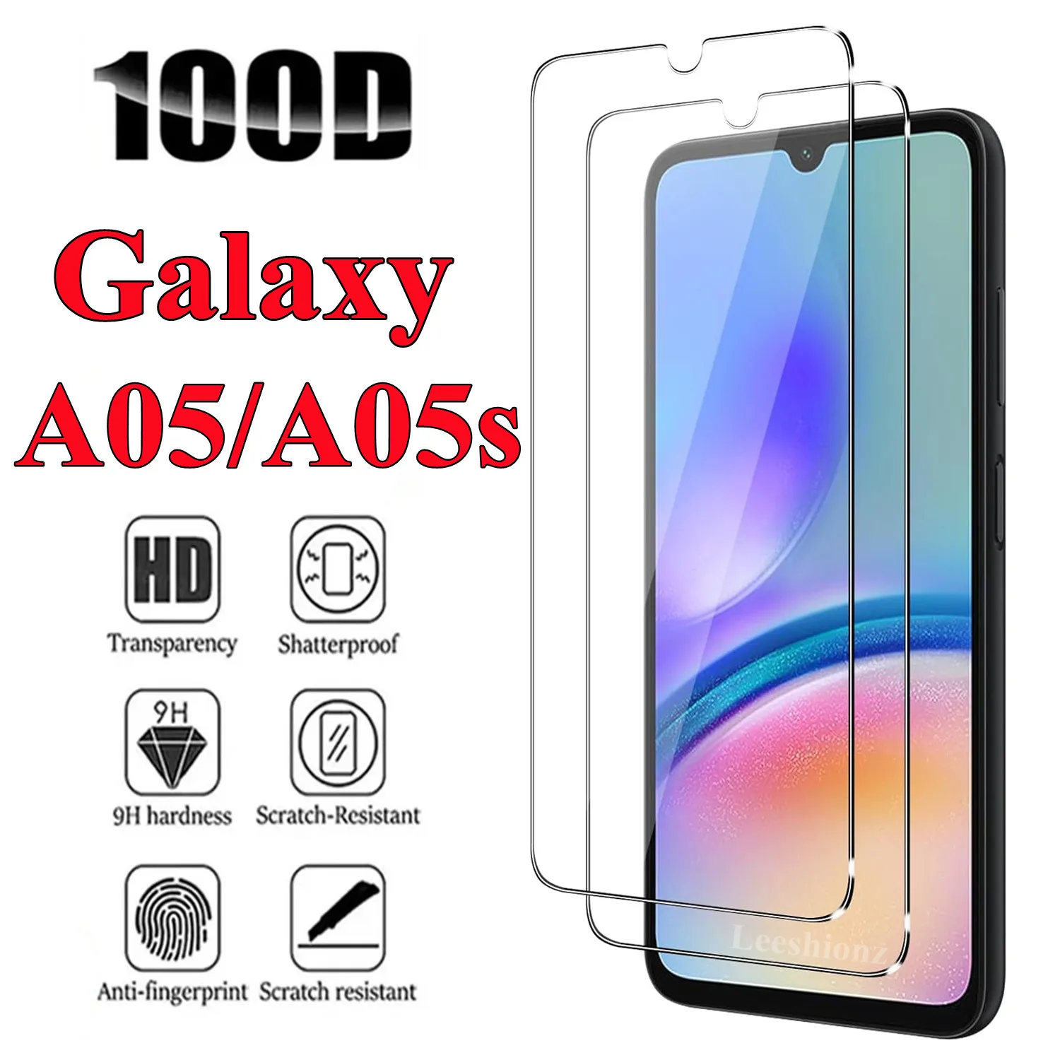 Для Samsung Galaxy A05 A05s 2/4 шт. 9H Защитное стекло для экрана HD Закаленное стекло пленка