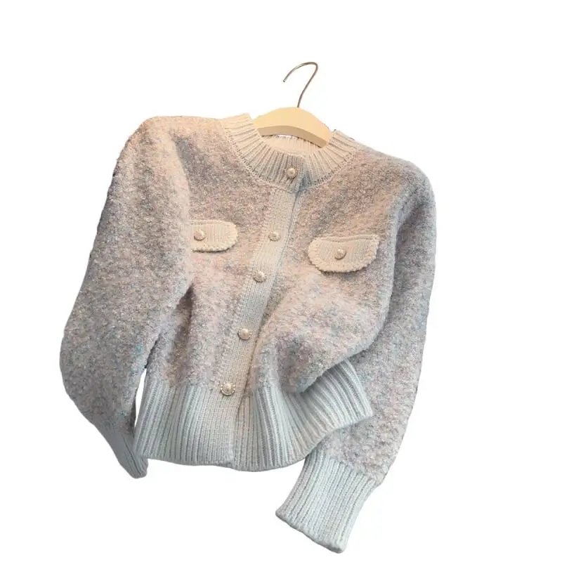 Prinses Mode Vest Vrouw Zoete Lange Mouwen Gebreid Shirt Trui Lente Herfst Jas Ondergoed Dragen Buiten Meisje Cadeau