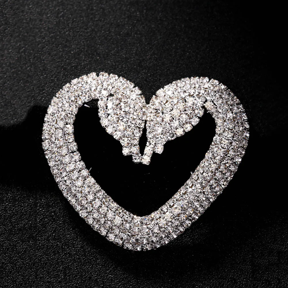 Fashion Y2k Heart Choker Necklace Elastic Rope for Girl Party Gift Romantic Valentine\'s Day Gift Rhinestone Collar Jewelry Women