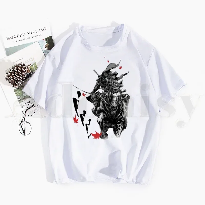 Ghost of Tsushima Japanese Jin Sakai Samurai T Shirts Tops Tees Men Women Short Sleeve Casual T Shirt Streetwear Funny