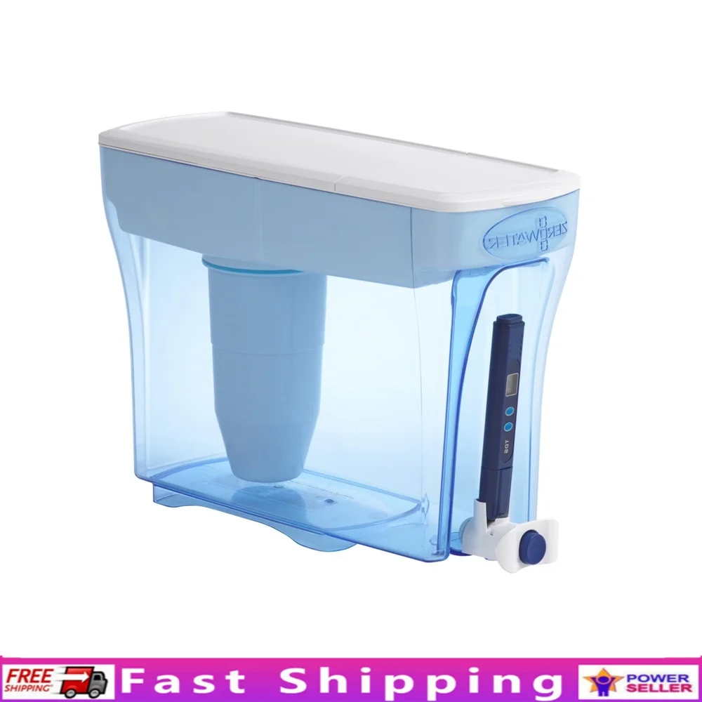 

5-ступенчатый диспенсер для фильтрации воды на 23 чашки с готовой технологией, экологически чистый дизайн без BPA для домашнего офиса