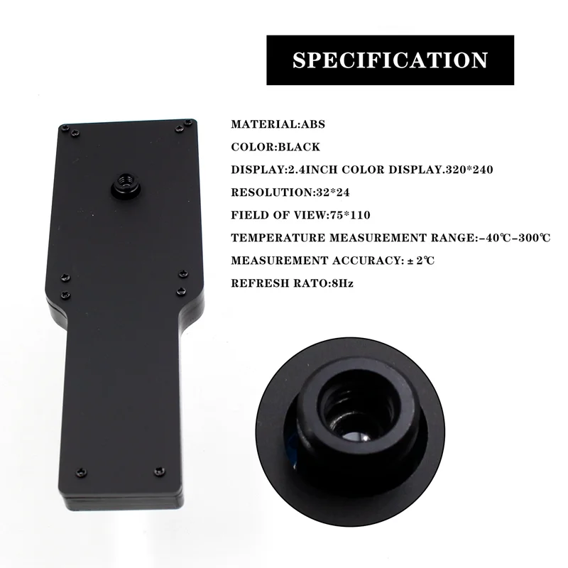 Medição de temperatura infravermelha do sensor de temperatura do sensor de temperatura da câmera do thermograph handheld infravermelho do imager térmico da venda mlx90640 2.4 polegadas