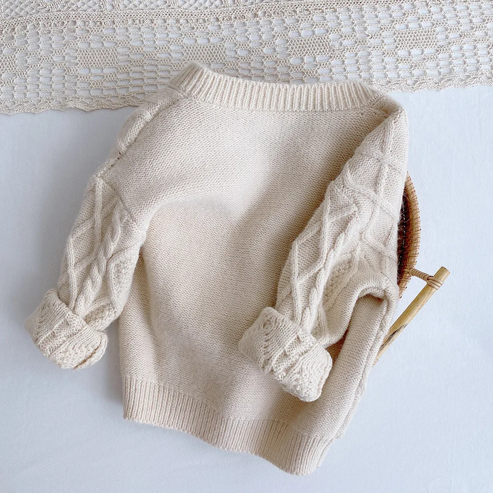 Kids Cardigan Sweaters Autumn Winter Baby Boys Girls Full Sleeve Solid Knitted Cotton Sweater Toddler Children Outwear Coat