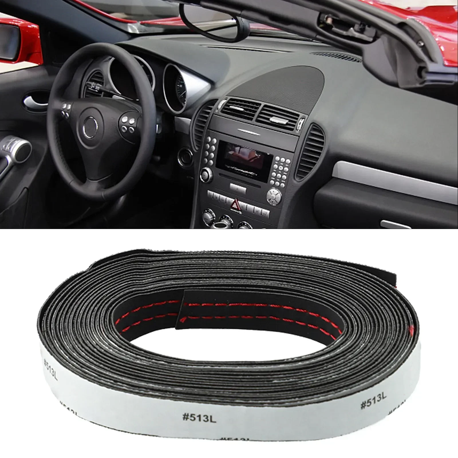 Decorative Strip Moulding Trim Strip Premium 4M Leather Car Interior Line Strip Decoration Sticker Trim Accessories