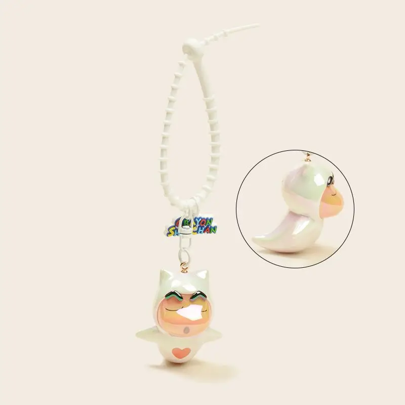 Kawaii Crayon Shin-Chan Nohara Shiros Pendant Electroplating Keychain Car Keychain Backpack Decoration Ins Girls Christmas Gift