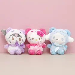 Sanrio pluszowy zabawki lalki uroczy Anime Kuromi Cinnamoroll brelok Kawaii dekoracja pokoju prezenty świąteczne zabawki dla dziewczynek niemowlę