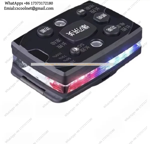 JS02 LED Shoulder Clip Light Red Blue Flashing Safety Warning Light for Night Running Cycling Fishing Outdoor Walking Jogging