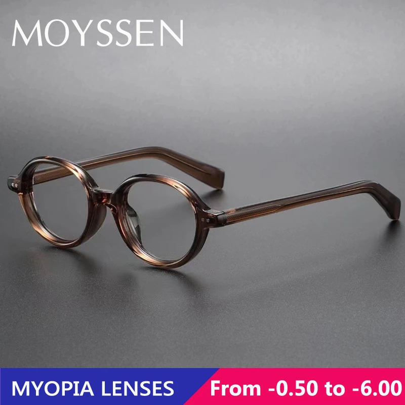 2025 Women Fashion Round Bold Frame Myopia Lenses Eyeglasses Man Vintage Oval Style Optical Prescription Glasses For Recipe