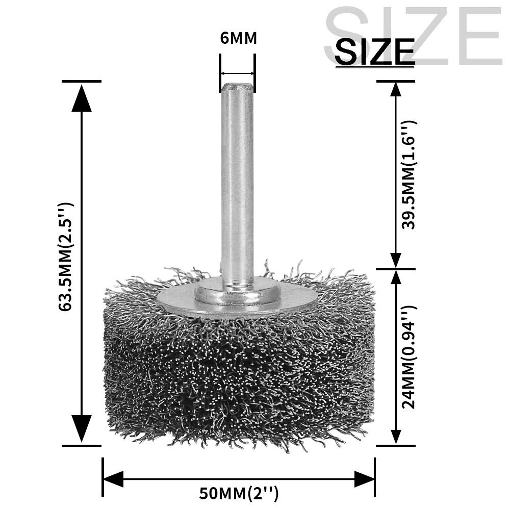 1PC Wire Brush Wheel High Hardness 50mm Stainless Steel Polishing Rotary Tool for Rust Removal Edge Grinding Deburring