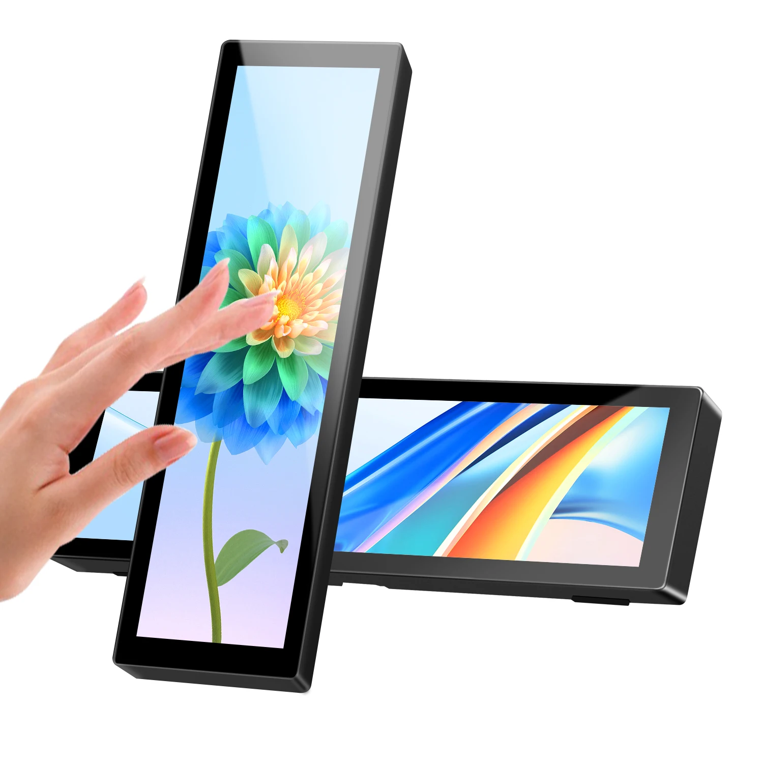8.8‑Inch Chassis Secondary Screen 1920*480 With Stand Long‑Shaped LCD Touch Screen AIDA64 Touch Version