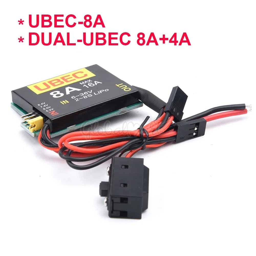 NEW 2S-6S 6-36V UBEC 8A BEC & DUAL UBEC 8A+4A 5.2/6.0/7.4V/8.4V Servo Separate Power Supply RC Car Fix-Wing Airplane Robot Arm