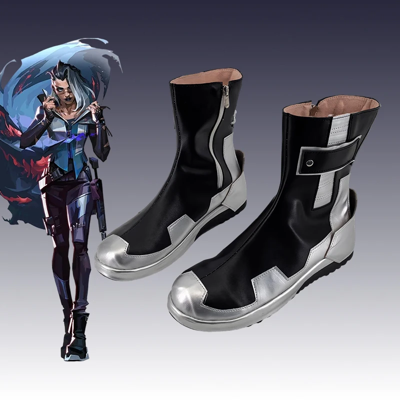 Fade cosplay sapatos jogo valorant botas role play botas de desempenho para meninas femininas