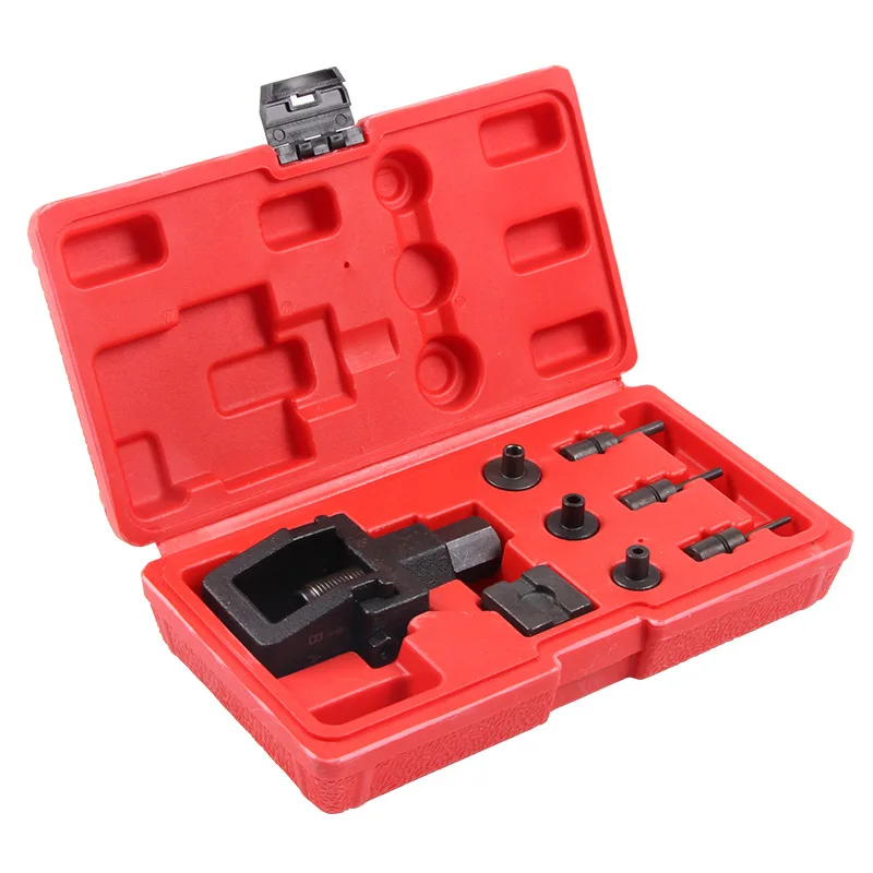 

Motorcycle Chain Breaker Splitter Link Riveting Pressing Drive Chain Tool Kit Riveting Tool Set with Carry Box SK1529