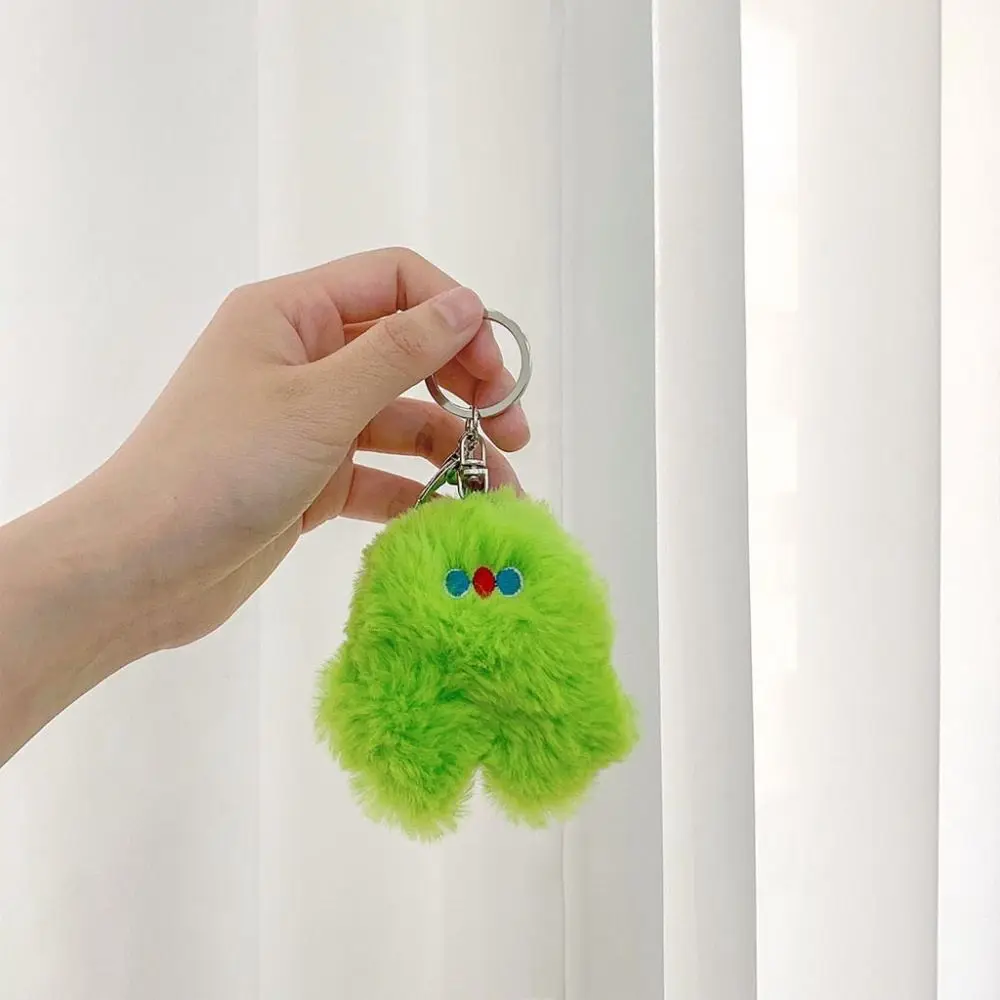New Handbag Accessories Plush Doll Keychain Bag Ornament Cartoon Kawaii Doll Metal Keyring Creative Gift Couple Handbag Keychain
