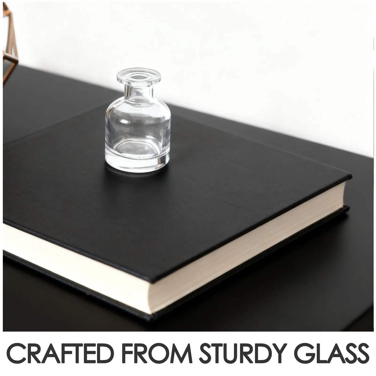 2Pcs Glass Diffuser Bottles Cylindrical Design Empty Refillable Reed Oil Diffuser Jar for Aromatherapy Home Spa Decoration view 2