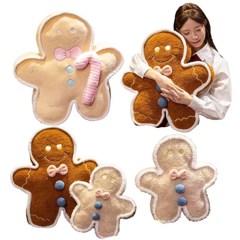 

Cartoon Gingerbread Man Plush Toy Biscuit Peluche Stuffed Cookie Soft Doll Room Decoration Birthday Gifts