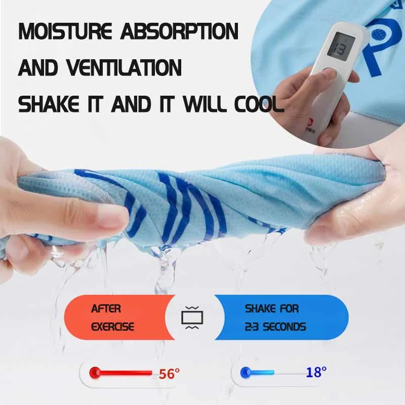 Cold Feeling Cooling Towel,Instant Evaporative Cooling for Sports,Yoga,Golf,Gym,Neck,Workout and More(40”x 12”)