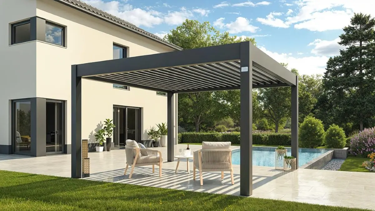 

Моторизованная водонепроницаемая уличная алюминиевая беседка на крыше с жалюзи, садовая беседка с регулируемыми жалюзи, беседки на заднем дворе