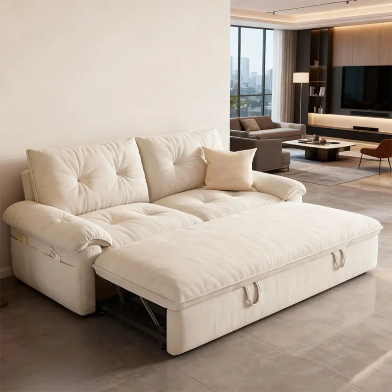 Nordic Cream-style Sofa Bed Modern Designer Detachable and Foldable Living Room Sofas Bed Multifunctional Home Furniture FYSS