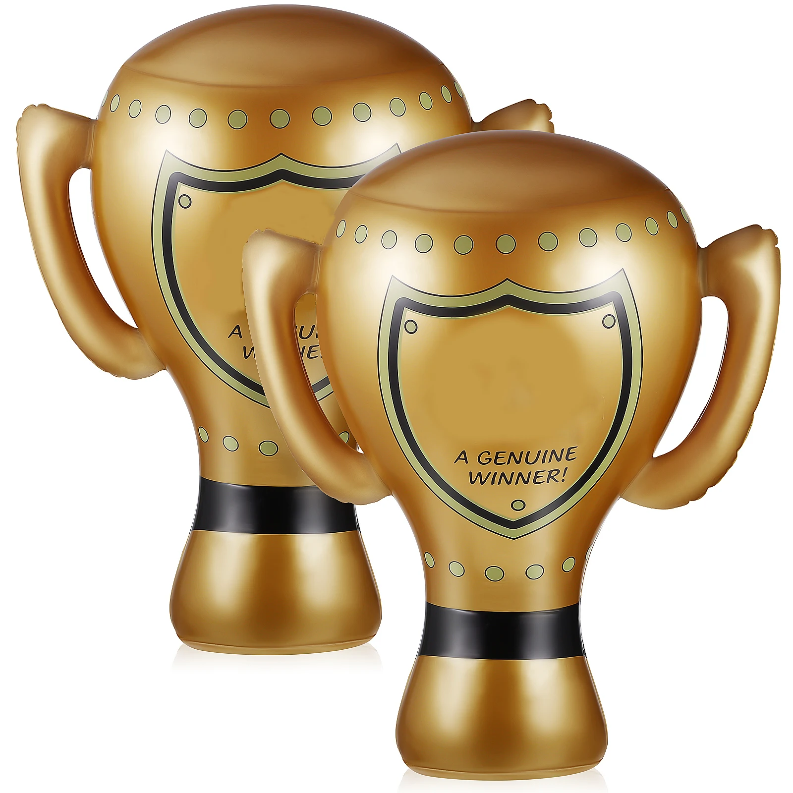 

2Pcs Inflatable Trophy PVC Foldable Bright Color Party Classroom Activities Winner Prize Reward Prop Toy Teaching