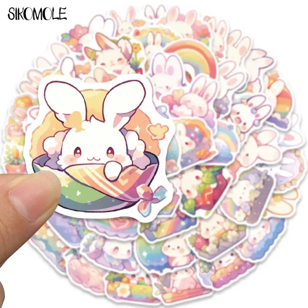 10/30/50PCS Cute Cartoon Rainbow Bunny Graffiti Stickers Kawaii Rabbit For DIY Suitcase Skateboard Laptop Luggage Sticker Decals