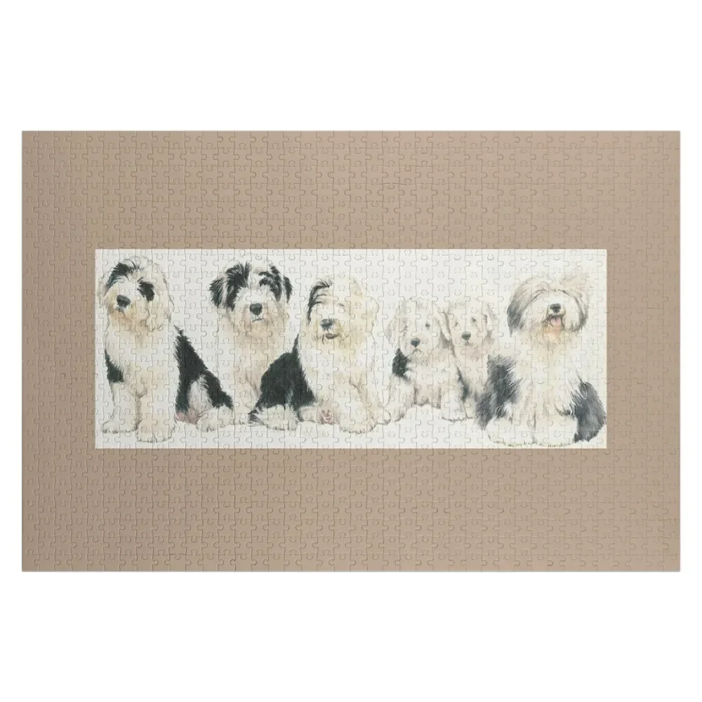 

Old English Sheepdog Puppies Jigsaw Puzzle Custom Gift Personalized Gift Ideas Personalize Puzzle